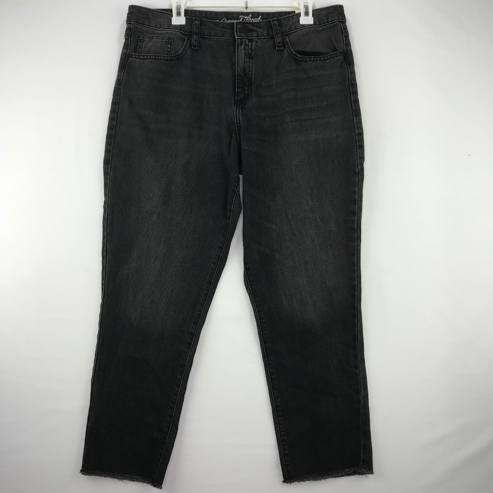 Universal Thread Straight Hi Rise Ankle Jeans Gray - Picture 2 of 9